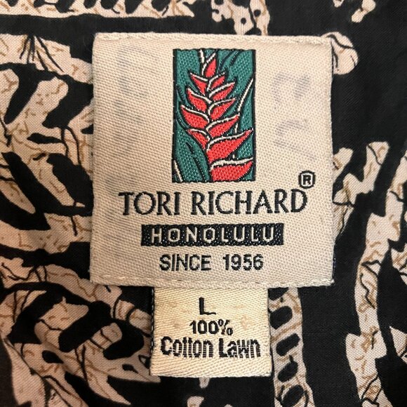 Tori Richard Mens Y2K Vintage 2 SET Tribal Hawaiian Shirt Sz. Large Brown SP EXC - Picture 3 of 12